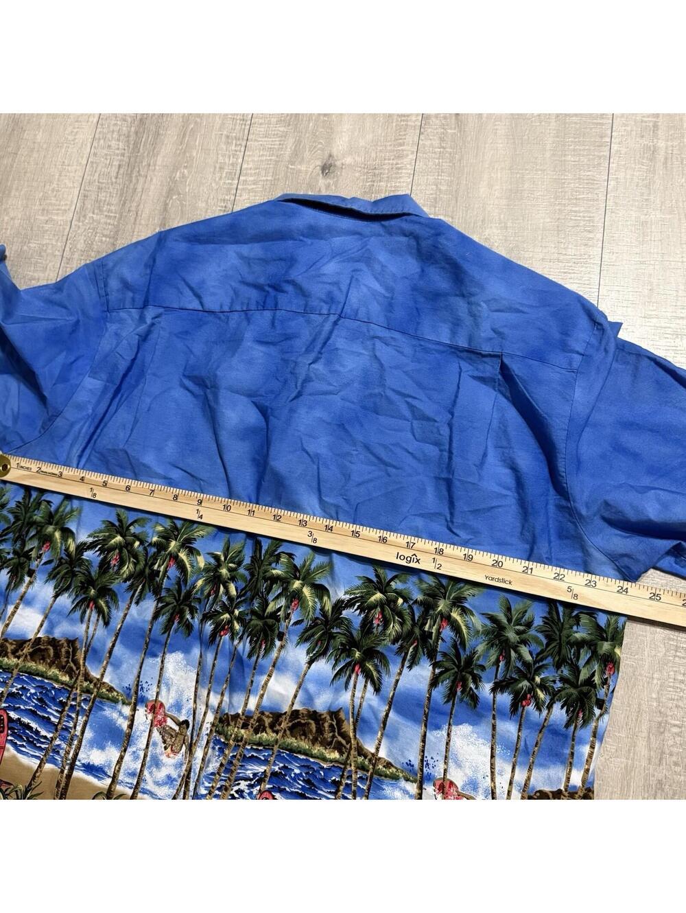 Vintage Royal Creations Hawaiian Woody Wagon Beach Surf Button Shirt Men's XL - Picture 6 of 7